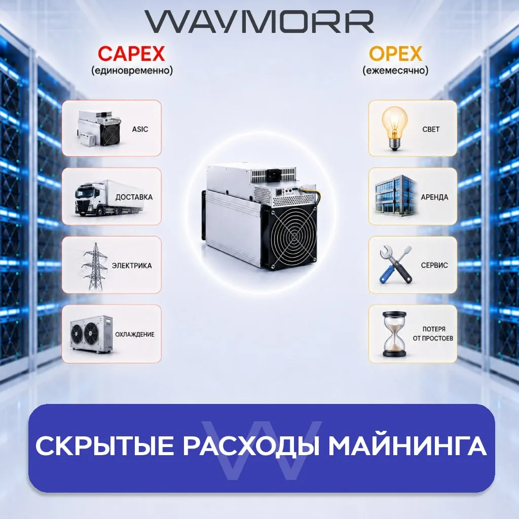 CAPEX и OPEX в майнинге: из чего складывается реальная стоимость проекта
